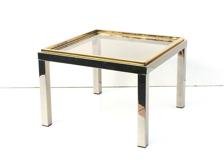 Flaminia Belgochrom W. Rizzo bijzettafel * Vintage 70s *, Huis en Inrichting, Tafels | Bijzettafels, Gebruikt, Vierkant, 45 tot 60 cm