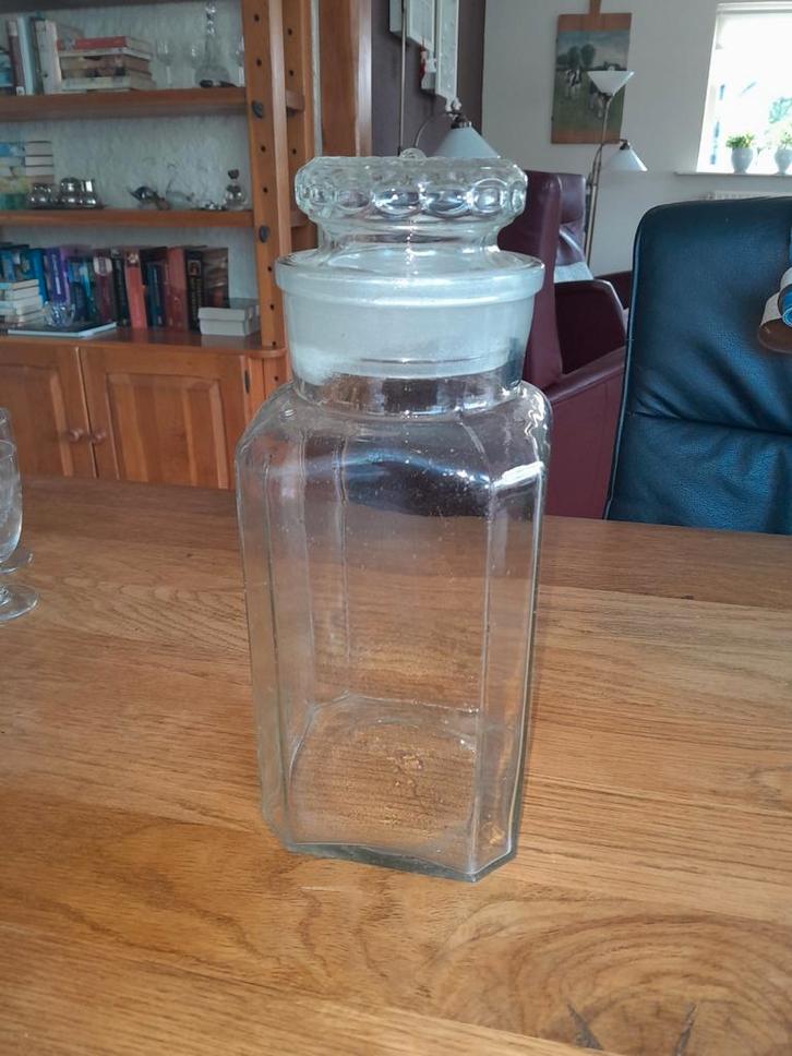 Oude Boerenjongens, rozijnen Pot met Glazen Deksel, Antiek en Kunst, Antiek | Glas en Kristal, Ophalen