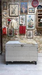 Oude vintage dekenkist, Huis en Inrichting, Gebruikt, 100 tot 150 cm, 50 tot 75 cm, Ophalen of Verzenden