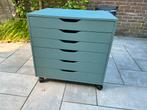 Ikea alex ladeblok op wielen, turquoise, Ophalen, Minder dan 50 cm, Zo goed als nieuw, 3 of 4 laden
