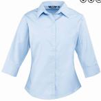 dames overhemd 3/4 mouw  , licht blauw maat 18 2XL, Nieuw, Blauw, Ophalen of Verzenden, Maat 46/48 (XL) of groter