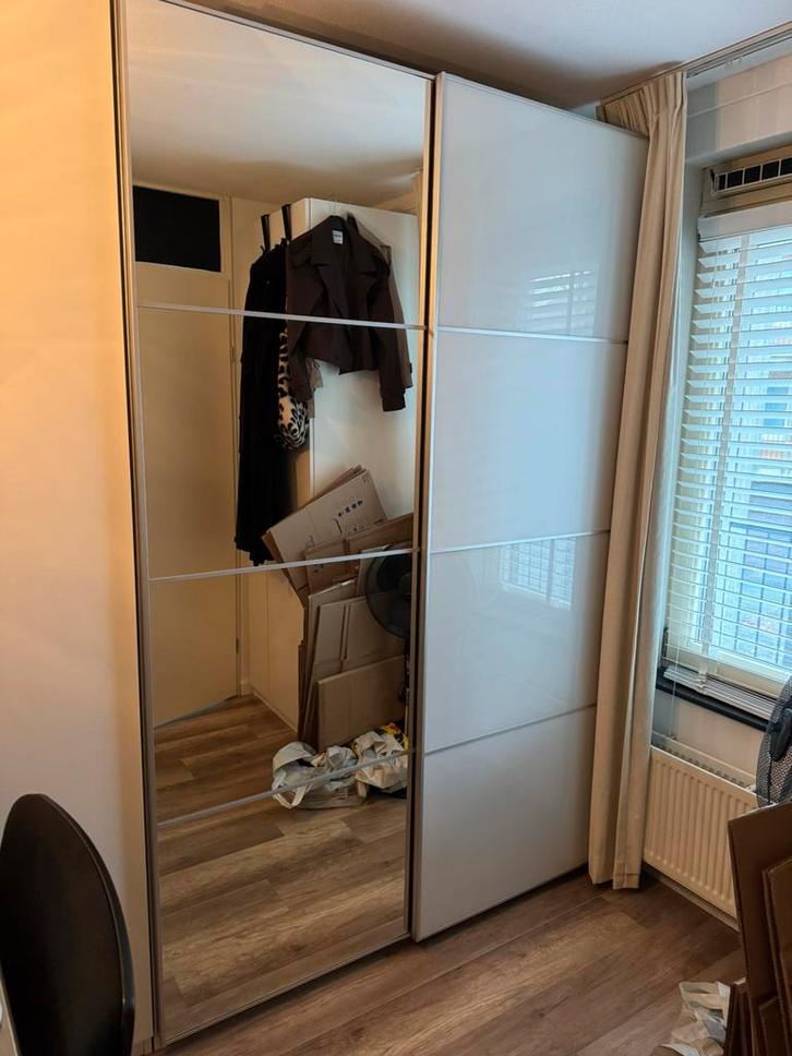 Ikea pax kast met schuifdeuren, Huis en Inrichting, Kasten | Kledingkasten, Zo goed als nieuw, 200 cm of meer, 50 tot 75 cm, Ophalen