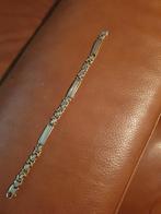 14 karaat massief gouden platte koningsschakel armband l, Ophalen of Verzenden, Zo goed als nieuw, Goud