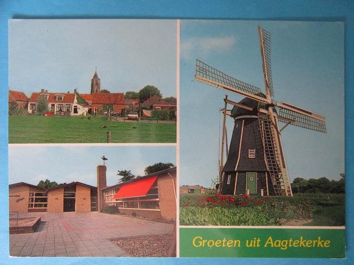 Ansichtkaart: Aagtekerke, Groeten uit..., Verzamelen, Ansichtkaarten | Nederland, Gelopen, Zeeland, 1980 tot heden, Ophalen of Verzenden