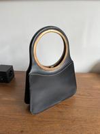 Nouvelta, Vintage Handtas, Leer, Sieraden, Tassen en Uiterlijk, Tassen | Damestassen, Ophalen of Verzenden, Gebruikt, Zwart, Handtas