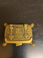 Bronzen sieradendoosje met scheepsmotief, Ophalen of Verzenden, Brons