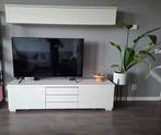 Set van TV meubel en bovenkast, Ikea Besta Burs hoogglans, Ophalen, Gebruikt, 150 tot 200 cm, Minder dan 100 cm