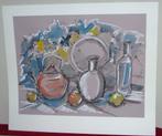 Schilderij Stilleven van flessen, pastel van Nick Woudenberg, Ophalen of Verzenden