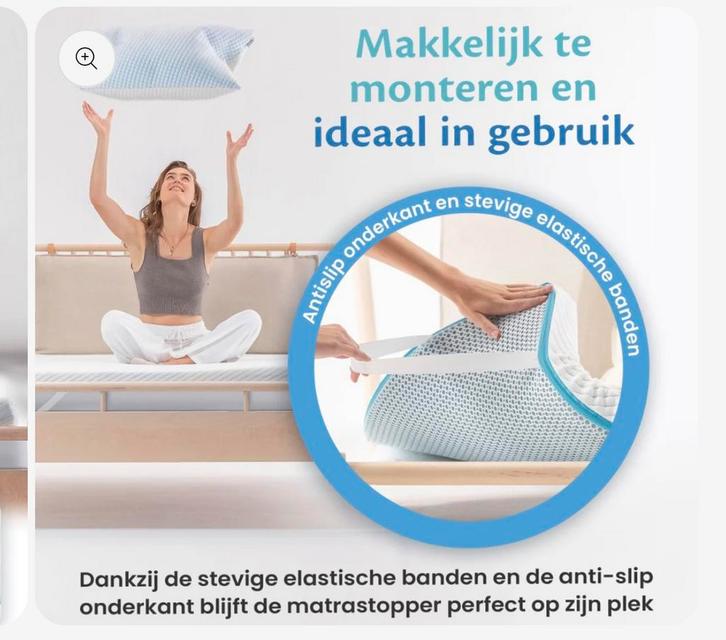 ELLA SLEEPS MATRASTOPPER 160x200, Huis en Inrichting, Slaapkamer | Matrassen en Bedbodems, Zo goed als nieuw, 160 cm, 200 cm, Tweepersoons