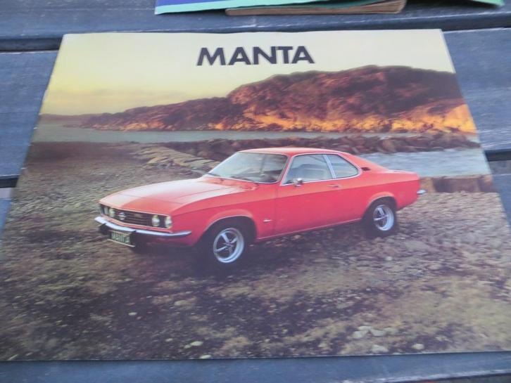 Folder Opel Manta, Manta SR 1973 + specificatieblad, Boeken, Auto's | Folders en Tijdschriften, Zo goed als nieuw, Opel, Ophalen of Verzenden