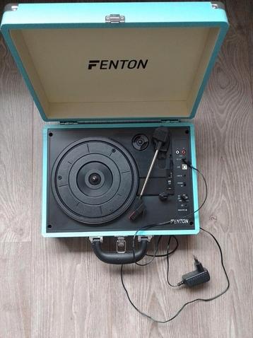 Fenton Platenspeler - Opvouwbaar & Draagbaar Lichtblauw beschikbaar voor biedingen