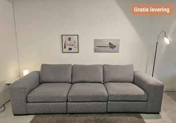 Comfortabele 3/4-zits Montèl bank grijs – GRATIS LEVERING beschikbaar voor biedingen