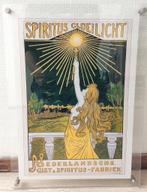 SPIRITUS GLOEILICHT Art nouveau jugendstil Affiche Poster, Ophalen of Verzenden, Nieuw, Reclamebord