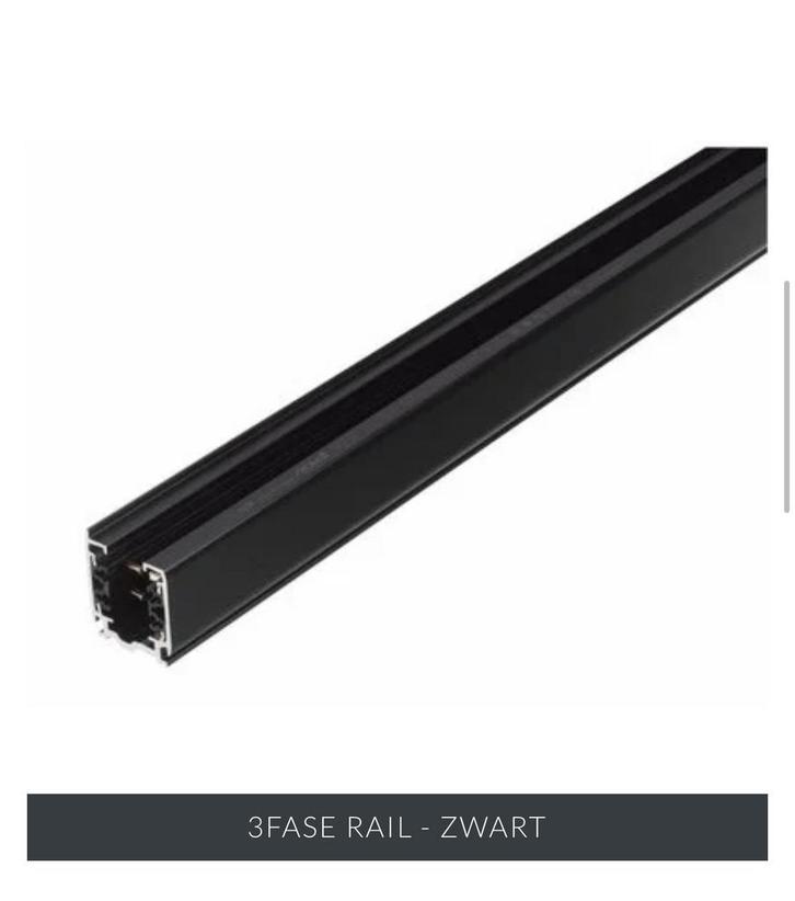 3 Fase rail wit/zwart powergear letop 2/3meter lang goedkoop, Huis en Inrichting, Lampen | Spots, Nieuw, Plafondspot of Wandspot