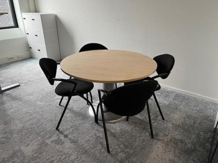 Kantinetafel /Eetafel / Vergadertafel met 4 stoelen, 2 sets, Huis en Inrichting, Tafels | Eettafels, Gebruikt, Vijf personen of meer