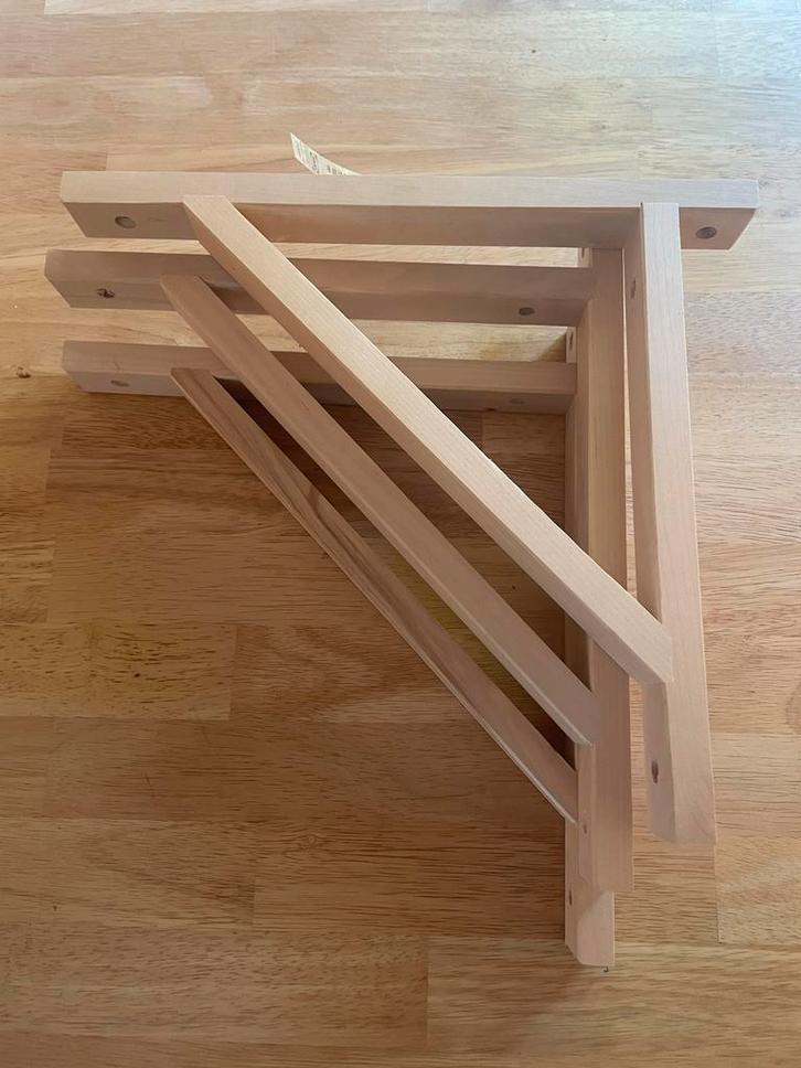 IKEA Ekby Valter plank met drie steunen - 118x28x1.5 cm, Huis en Inrichting, Woonaccessoires | Wandplanken en Boekenplanken, Zo goed als nieuw