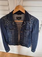 Expresso stretch denim spijker jasje met pareltjes - mt 34, Kleding | Dames, Zo goed als nieuw, Jasje, Maat 34 (XS) of kleiner
