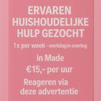 Betrouwbare hulp in de huishouding gezocht, Schoonmaken