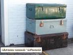 Verschillende oude grote houten en metalen (opberg) kisten, Minder dan 50 cm, Gebruikt, 50 tot 100 cm, Ophalen of Verzenden