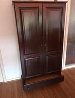 Kast, donker bruin., Huis en Inrichting, Kasten | Boekenkasten, Ophalen, Gebruikt, 50 tot 100 cm, 150 tot 200 cm