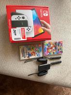 Nagenoeg nieuwe Nintendo Switch OLED + Games, Racen en Vliegen, Eén computer, Ophalen of Verzenden, Zo goed als nieuw