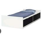 Ikea bed flaxa, Ophalen, 85 tot 100 cm, Gebruikt, Lattenbodem