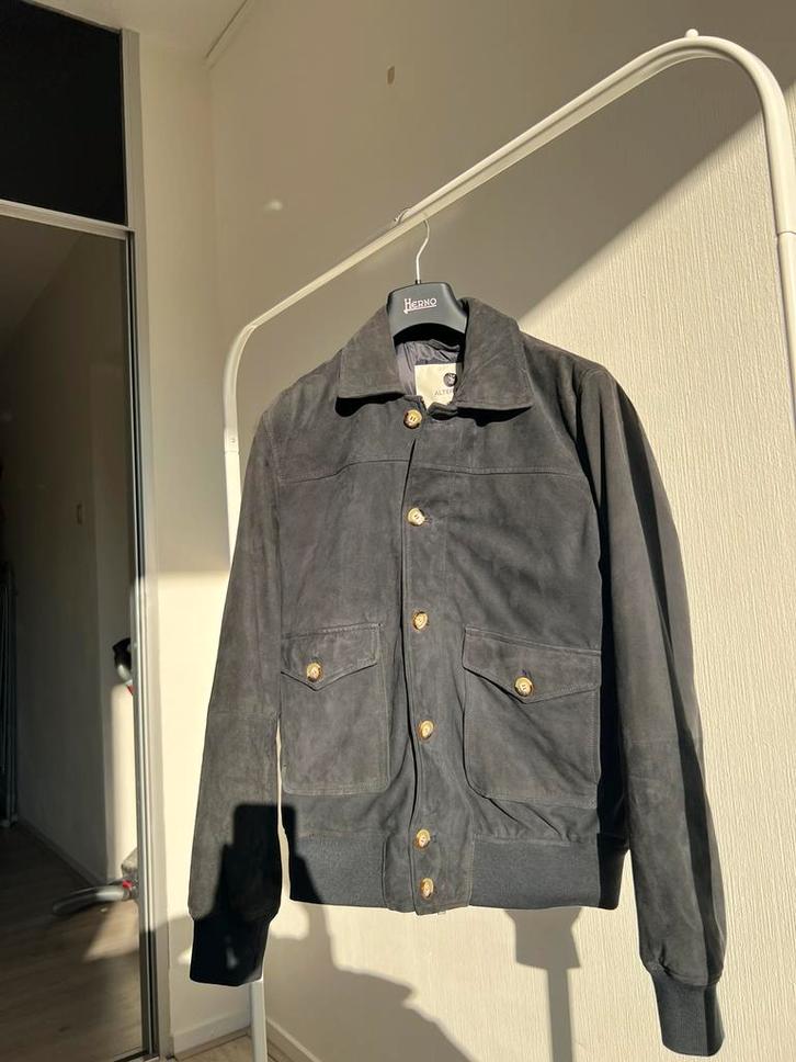 Alter Ego luxe suède jas maat M nieuw met tags donsvoering, Kleding | Heren, Jassen | Winter, Zo goed als nieuw, Maat 48/50 (M)