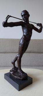 Bronzen Beeld Jongen Art Nouveau naar W Reid Dick Catapult, Ophalen of Verzenden