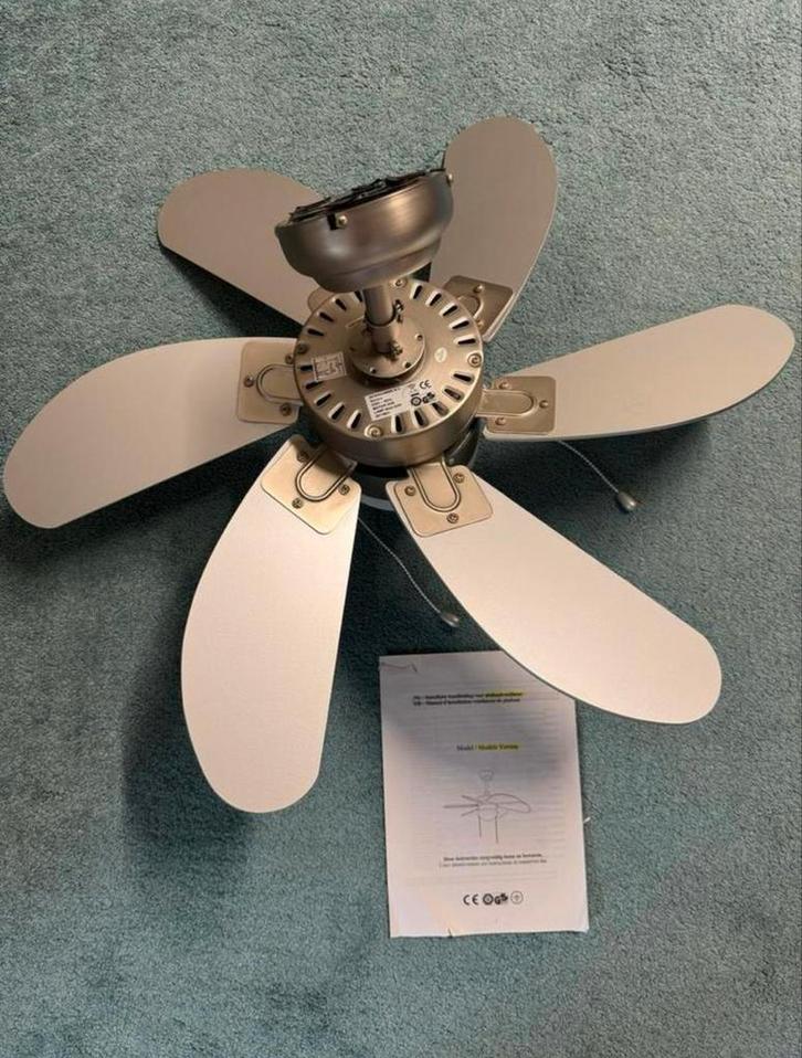 Plafondventilator met verlichting model Verona 75cm, Witgoed en Apparatuur, Ventilatoren, Zo goed als nieuw, Plafondventilator