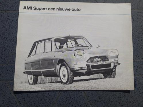 folder Citroën Ami Super - single sheet - zwart/wit, Boeken, Auto's | Folders en Tijdschriften, Zo goed als nieuw, Citroën, Ophalen of Verzenden