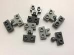 Lego 5 bolscharniertjes trekhaak donker en licht grijs 1x2, Nieuw, Ophalen of Verzenden, Lego, Losse stenen