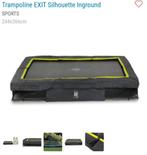 EXIT Silhouette inground trampoline 244x366cm zwart, Ophalen, Zo goed als nieuw