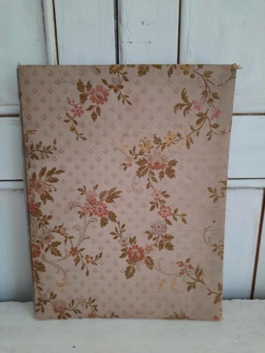 Stoffen map met oud briefpapier., Antiek en Kunst, Curiosa en Brocante, Ophalen of Verzenden