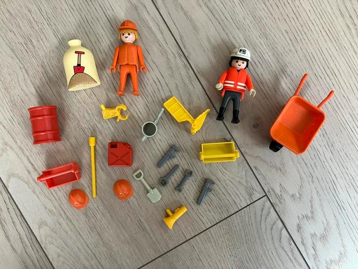 Playmobil oud, wegwerkers, Kinderen en Baby's, Speelgoed | Playmobil, Gebruikt, Los playmobil, Ophalen of Verzenden