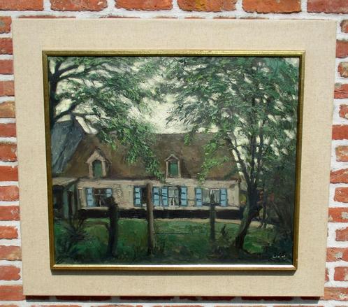 Juul  De Cort  ( 1918 - 1999 ) Hoevezicht ( groot werk ), Antiek en Kunst, Kunst | Schilderijen | Klassiek, Ophalen