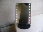 makup spiegel met verlichting kantelbaar van 21cm hoogx17br, Gehele gezicht, Zwart, Nieuw, Ophalen of Verzenden