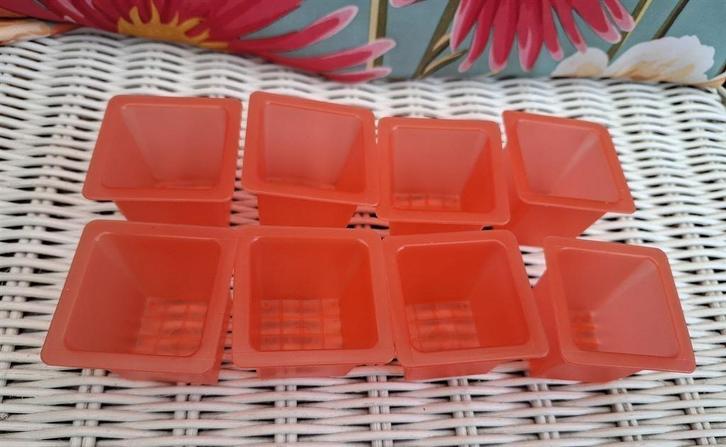 T136 IJsklontenbakjes, en meer Tupperware, Huis en Inrichting, Keuken | Tupperware, Nieuw, Bak of Kom, Oranje, Ophalen of Verzenden