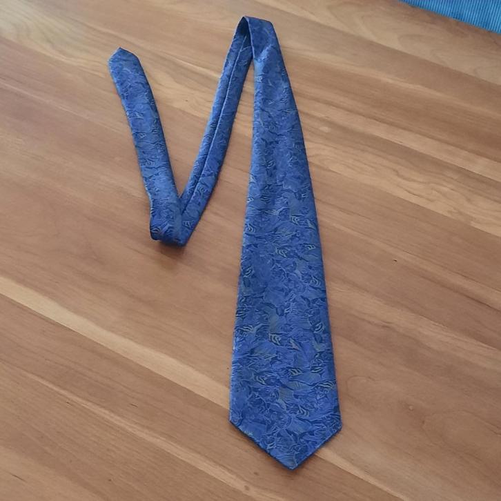 Zijden blauwe stropdas met print van Jose Piscador, Kleding | Heren, Stropdassen, Gedragen, Met patroon, Blauw, Ophalen of Verzenden