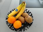 Zwart metalen fruitschaal, Ophalen of Verzenden, Zo goed als nieuw, Rond, Overige materialen