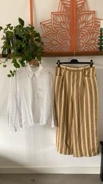 Linnen blouse en broek met wijde pijp maat XL ZARA, Ophalen of Verzenden, Zo goed als nieuw, Maat 46/48 (XL) of groter
