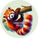 LF8979 icing frosting rode panda 20cm eetbare taart print, Ophalen of Verzenden, Nieuw, Taarten, Versiering