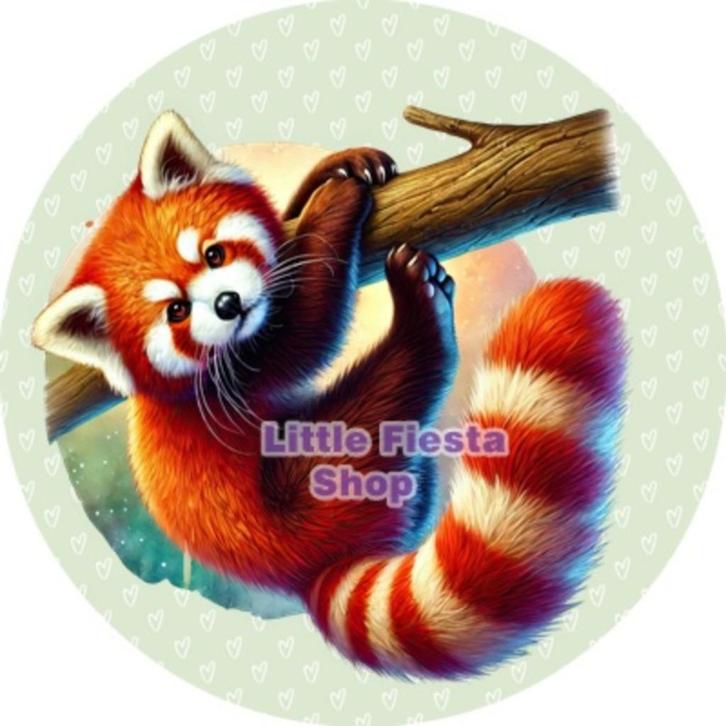 LF8979 icing frosting rode panda 20cm eetbare taart print, Hobby en Vrije tijd, Taarten en Cupcakes maken, Nieuw, Versiering, Taarten