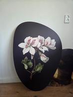 Schilderij op dibond - 60 x 80 cm - organische vorm, Ophalen, Zo goed als nieuw, Schilderij, 75 cm of meer