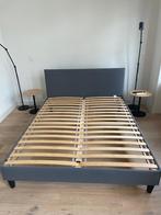 IKEA Boxspring 160 x 200 cm, Huis en Inrichting, Slaapkamer | Bedden, 160 cm, Grijs, Stof, Zo goed als nieuw