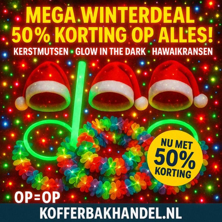 Kerstmutsen en Glow in the Dark artikelen, Hobby en Vrije tijd, Feestartikelen, Nieuw, Feestartikel, Overige, Ophalen of Verzenden