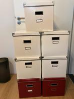 IKEA Gärdesgård Doos met deksel, wit en rood, kallax fit, Ophalen, Gebruikt