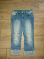 MS Mode "daisy boyfriend" driekwart spijkerbroek maat 44, Blauw, Ophalen of Verzenden, Zo goed als nieuw, MS Mode