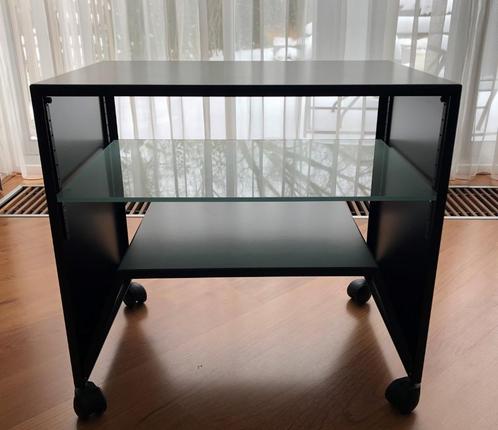 Bijzettafel (laptop, printer), Huis en Inrichting, Tafels | Bijzettafels, Gebruikt, Rechthoekig, 60 cm of meer, 55 tot 75 cm, Metaal of Aluminium