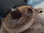 Stoere en robuuste houten schaal met handvat, Rond, Nieuw, Ophalen of Verzenden, Houten schaal