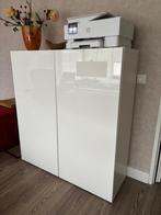 Opbergkast / archiefkast wit hoogglans, Ophalen, 100 tot 150 cm, 100 tot 150 cm, Meerdere deuren